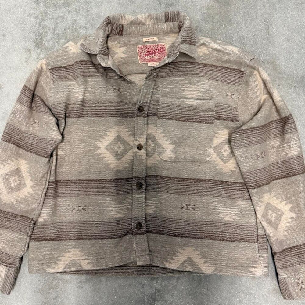 Flannel Shackett Men's Brown and Grey Shirt